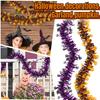 Halloween Decorations,80 IN Halloween Garland With Orange Pumpkin Black Spider Purple , Shiny Garland For Home Tree Indoor Outdoor Part