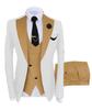2025 European & American Men's Three-Piece Suit Set - Business, Banquet, or Groomsmen Attire