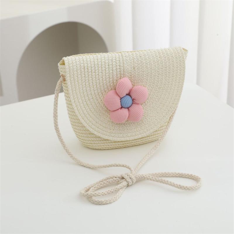 Summer children's bag women's pastoral straw bag woven bag new cute fashion girl crossbody straw bag