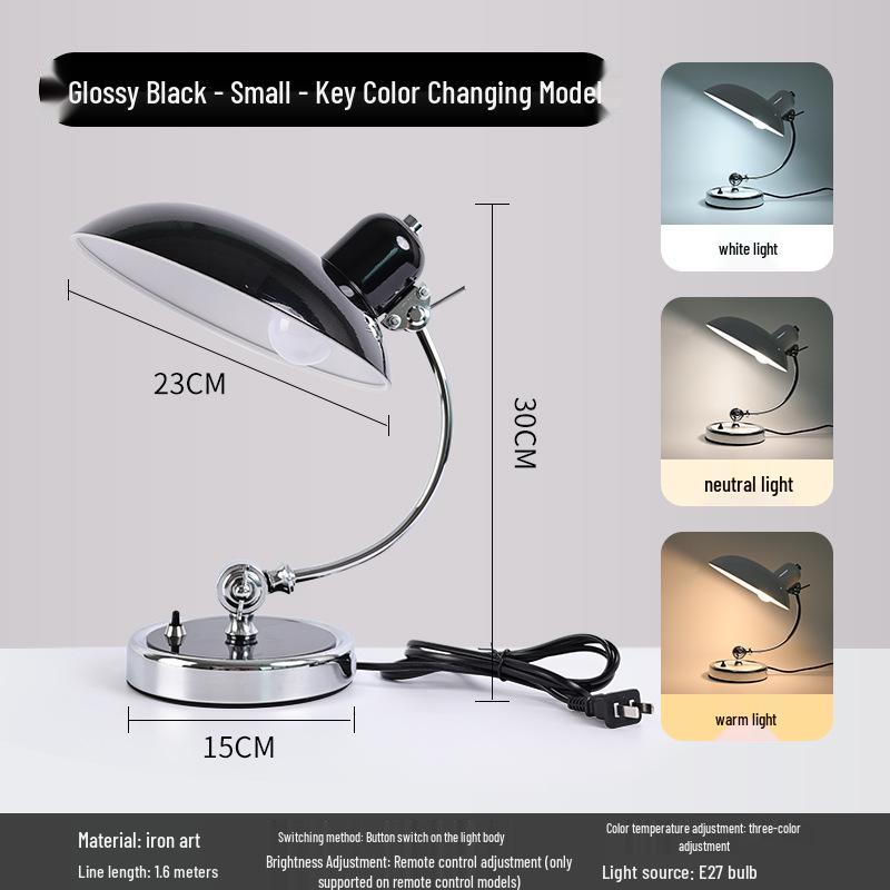 Nordic Danish Bauhaus Retro Desk Lamp – High-End Bedroom Bedside Lighting Fixture