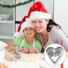 5PCS Stainless Steel Heart Cookie Cutters Valentines Day Biscuits Molds Cake Bakewares Dessert Baking Accessories