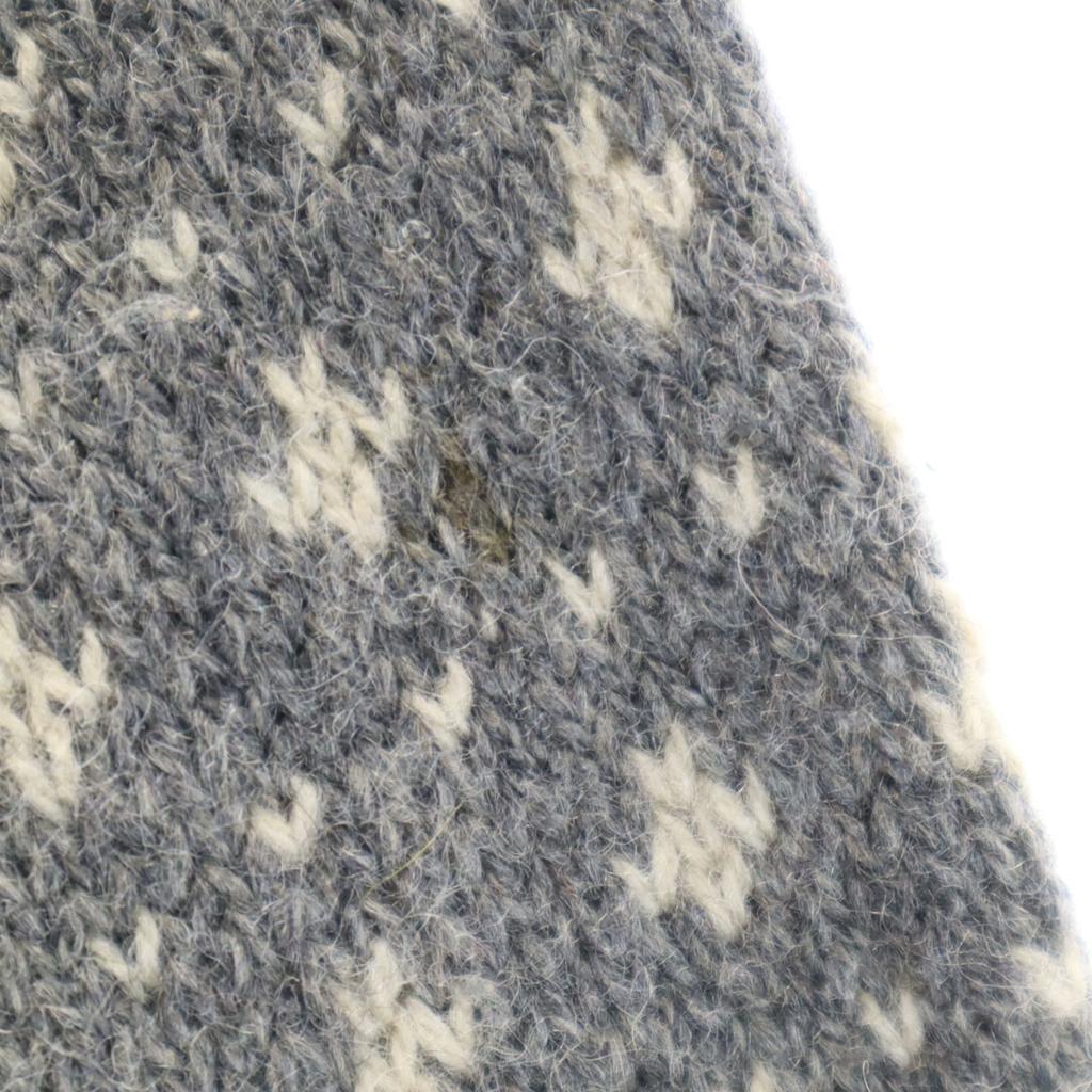 L.L.BEAN 80s Made In USA Vintage Nordic Pattern Long Sleeve Knit Cardigan Women Used