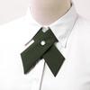 Cămașă cravată pentru femei Design de culoare solidă Închidere ușoară cu cataramă Design încrucișat Cravată pentru gât Uniforme de lucru pentru absolvire Cravată pentru studenți