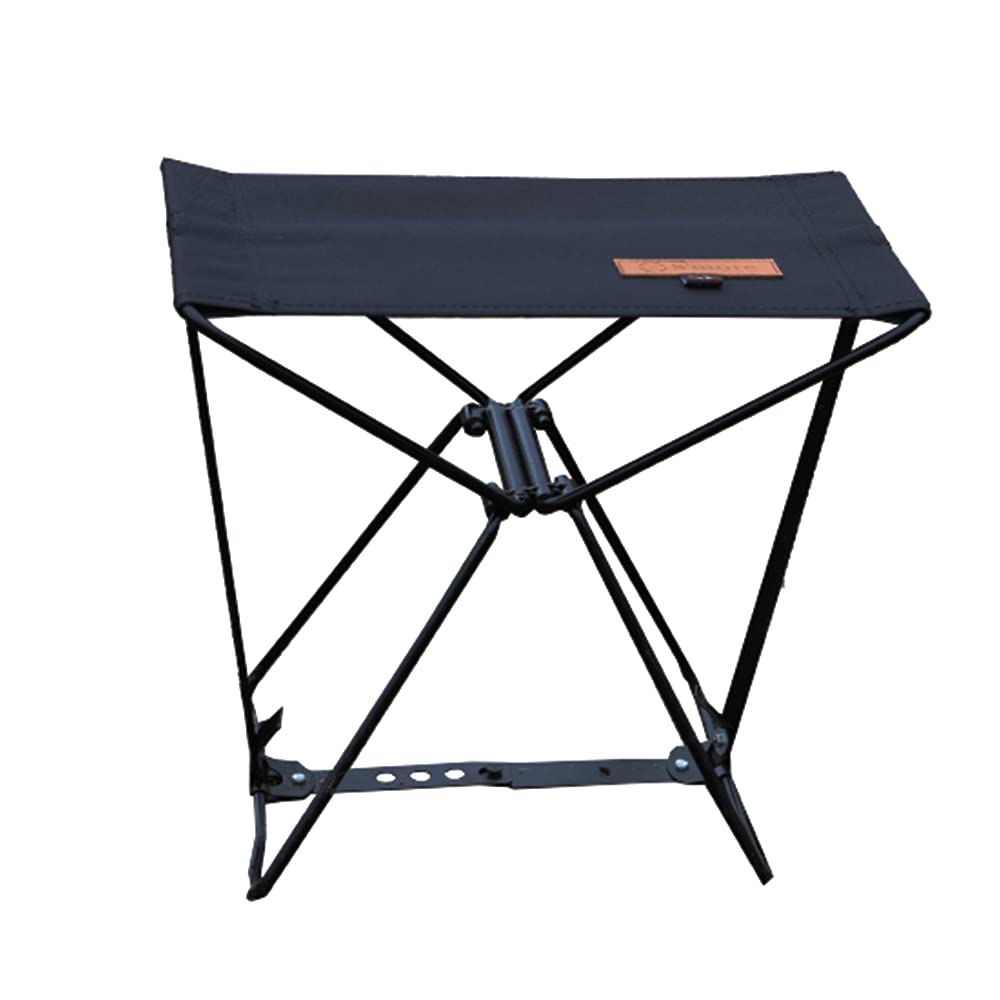 S'more Iron Compact Stool, Outdoor Camping Chair, Folding, 12.8 X 7.5 X 11.2 Inches (30 X 17.5 X 28 Cm), Includes Storage Bag (Black)