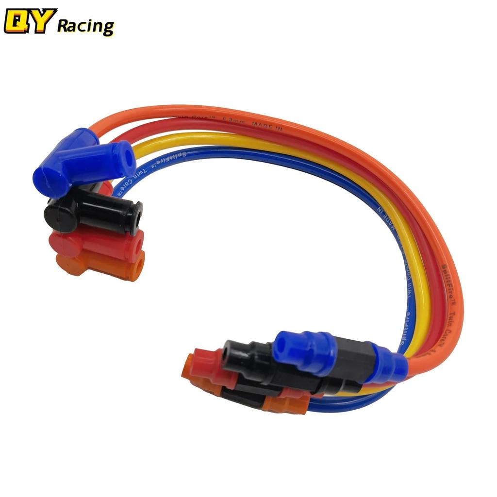 Motorcycle Spark Plug Iridium Power Cable Wires Cap Cover Ignition Cable For Off road Motocross Dirt Motor Ignition Coil