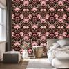 Wallpaper Beautiful Flowers Rust and Red for Living Room and Bedroom 50x1000