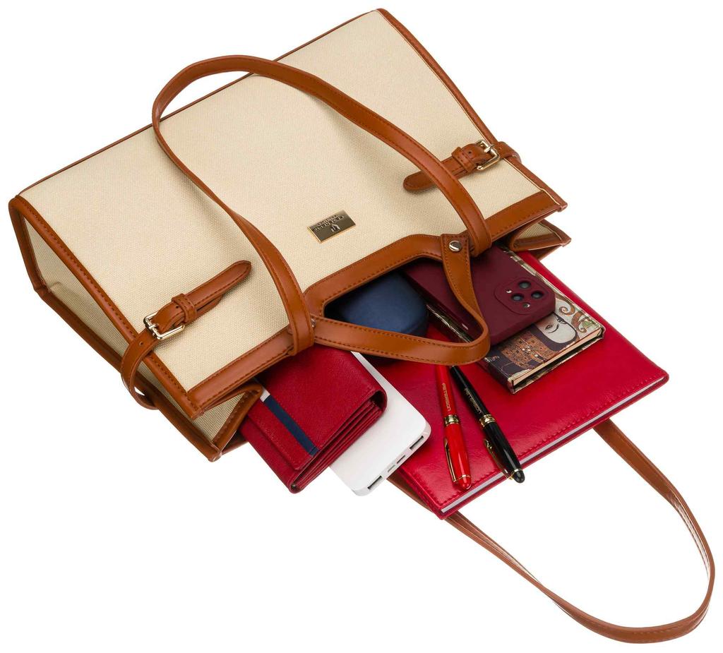 Torba damska PTN Lilia-1276 Ecru-Brown