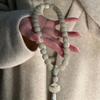 Peach Four Seasons Bodhi Root Double Circle Prayer Bracelet for Men and Women