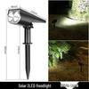 Super Bright Waterproof Solar Garden Spotlight: Dual-Purpose Landscape Lawn Light for Outdoor Villas