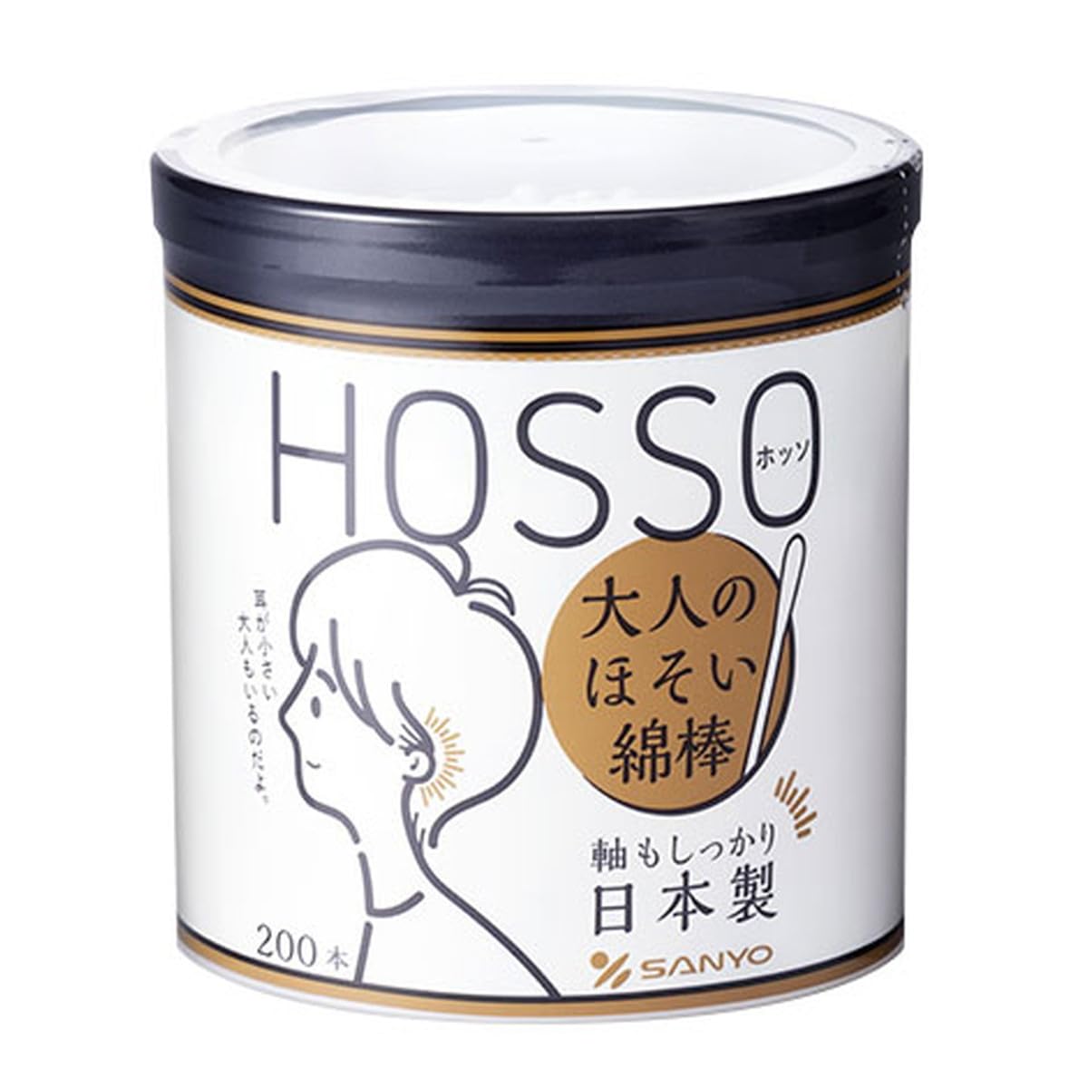 

Sanyo HOSSO тонкие ватные палочки для взрослых 200 шт.