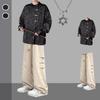 Men's Chinese National Style Long Sleeve Set: Spring/Autumn Pan Buckle Jacket - Versatile Fashion