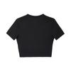 Nike Solid Color Crop Top Round Neck Short Sleeve T-Shirt Women Tops Black FB2874-010