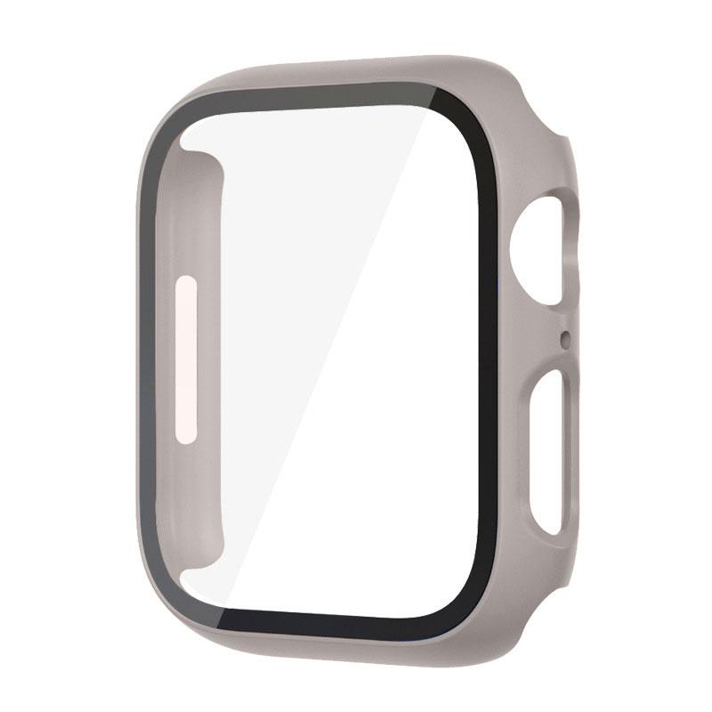 Glass+Case For Apple Watch 8 7 45mm 44mm 41mm 40mm PC Screen Protector Cover iwatch Series 3/4/5/6/SE/7/8 SmartWatch Accessories