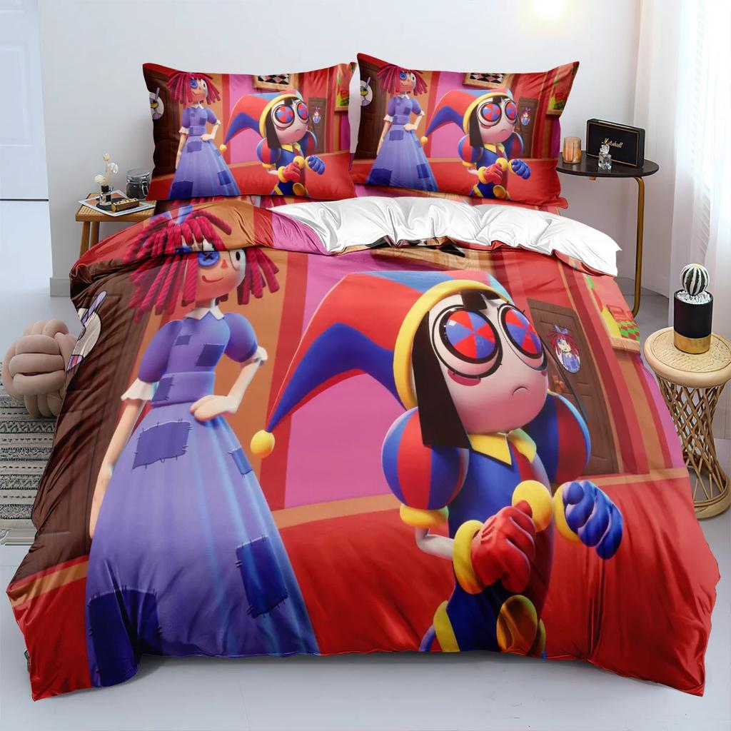 Amazing Digital Circus 3D Printed Duvet Case Pillowcase Bedding Set Twin Full King For Kids Adults Bedroom