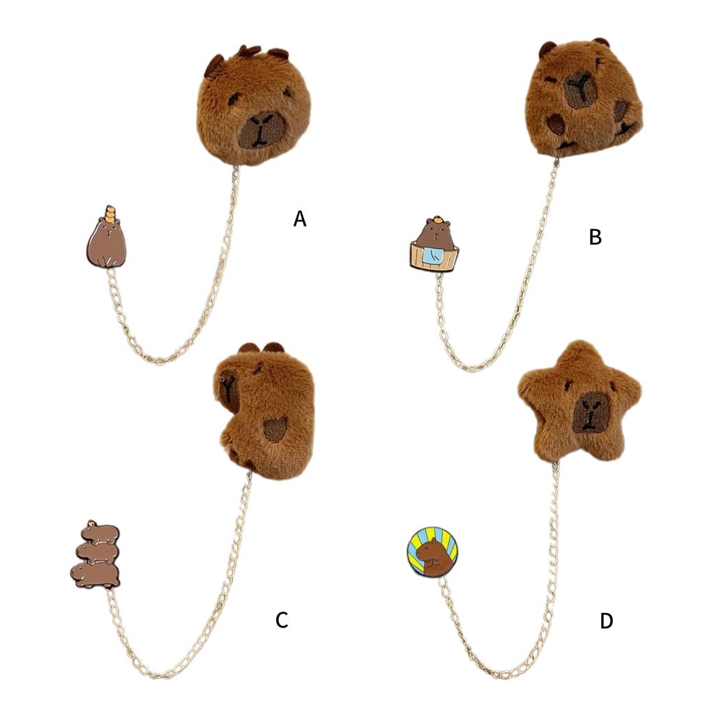 Trendy Cartoon Capybara Badge Capybara Brooch Cute Lapel Pin Fashionable Accessory Alloy Material for Daily Parties Wear