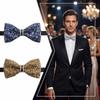 Solid Color Rhinestone Collar Flower British Style Adjustable Gentleman's Bow Tie Bowtie Collar Cravat Men's Suit Accessory