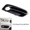 Car Front Bumper Lamp Bezel Fog Lights Frame Cover For BMW 1 Series F20 F21 LCI Sport 2015-2018 With Lamp Holes Black