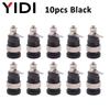 10pcs 4mm Banana Plug Binding Post Audio Amplifier Speaker Multimeter Cable Test Terminal Socket Red Black Mount Panel Connector