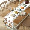 Easter Bunny Table Runner Rabbit Eggs Flower Table Cover Spring Holiday Easter Decorations For Home Kitchen Dining Table Decor