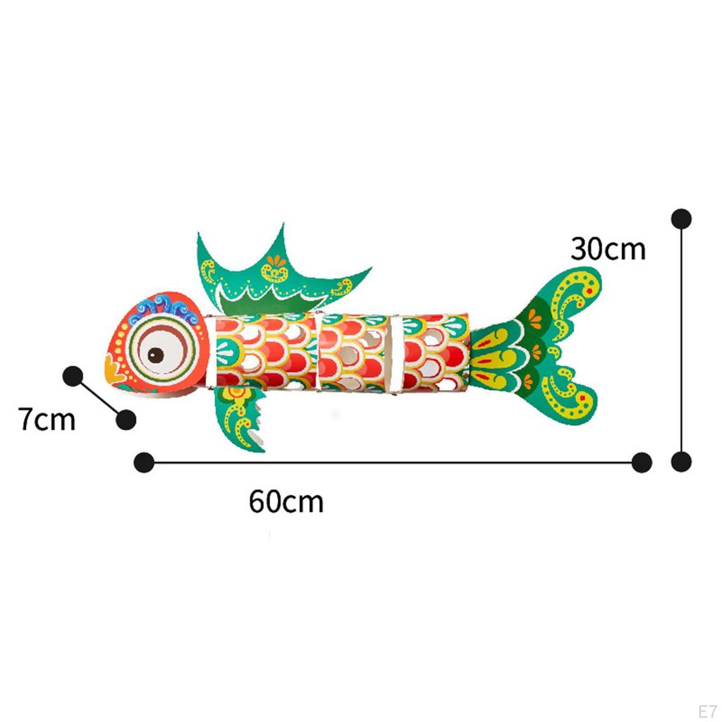 Handheld Koi Fish Lantern DIY Making Material for Chinese Year Mid Autumn Decoration
