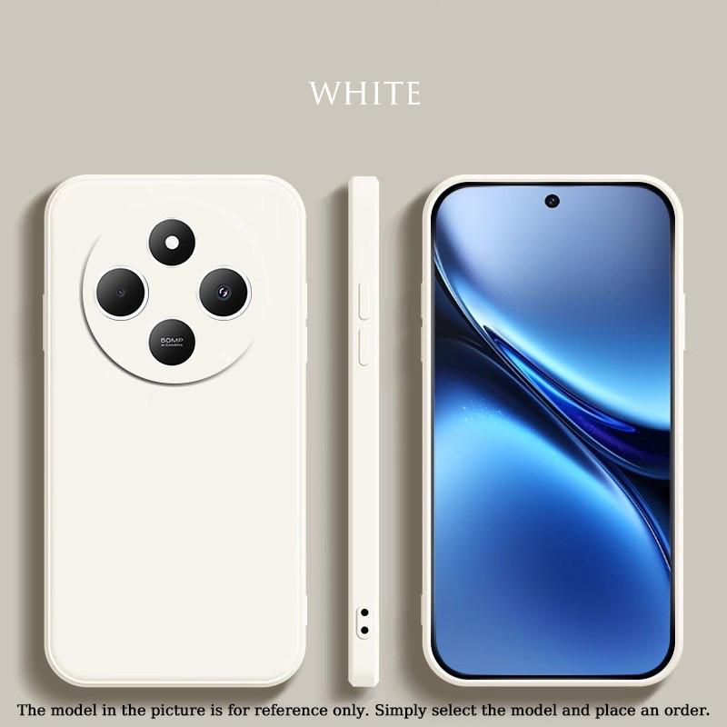 

Рідкий силіконовий чохол для Xiaomi Redmi 14C 14R 13C 13R A4 A3 Pro 4G Matte Original Liquid Shockproof Straight Edge Ultrathin Protector Soft Cover Shell Redmi 14C білий