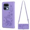 Elegante Schmetterling-Blumen-Flip-Leder-Handyhülle für realme 16 Pro 5G, 16 Pro+ 5G Mit langem Schultergurt und Handgelenk-Lanyard Abdeckung