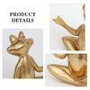 Resin Frog Yoga Statues 3.7In Sculptures Decor Fashion Yoga Decor  Desk Table
