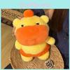 Cute Capybara Orange Lulu Plush Doll Children Companion Toy For Room Decor