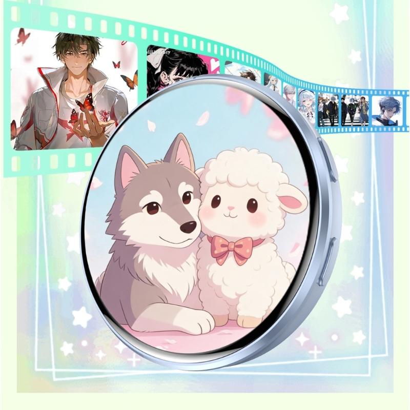 Personalize Electronic Digital Badges LED Animes Pin with Touch Control GIF/Photo/Video Display for Backpacks Decoration