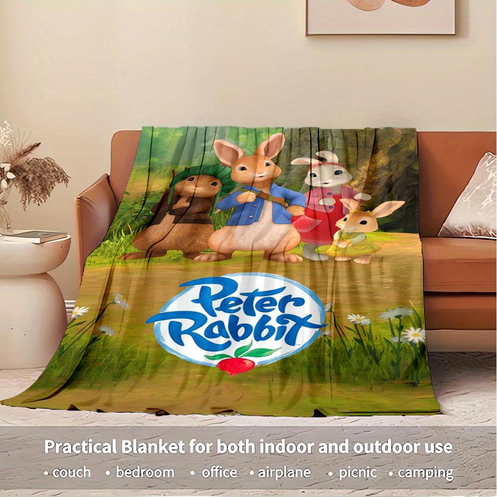 

1pc Rabbit,Adventure,Forest Flannel Blanket - Lightweight Soft for All Seasons, Ideal for Couch, Office, Bed, Travel, Camping - Unique Gift, 150x180cm