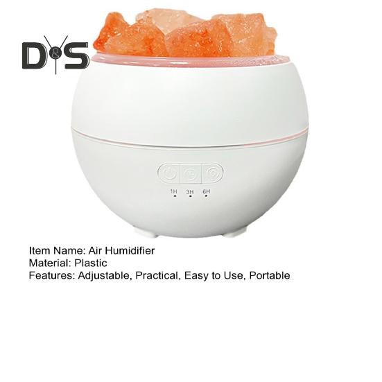 Ultrasonic Cold Mist Air Humidifier with 7 Colors Salt Lamp Fragrance Diffuser Timer Function Air Humidifier Aromatherapy Essential Oil Diffuser