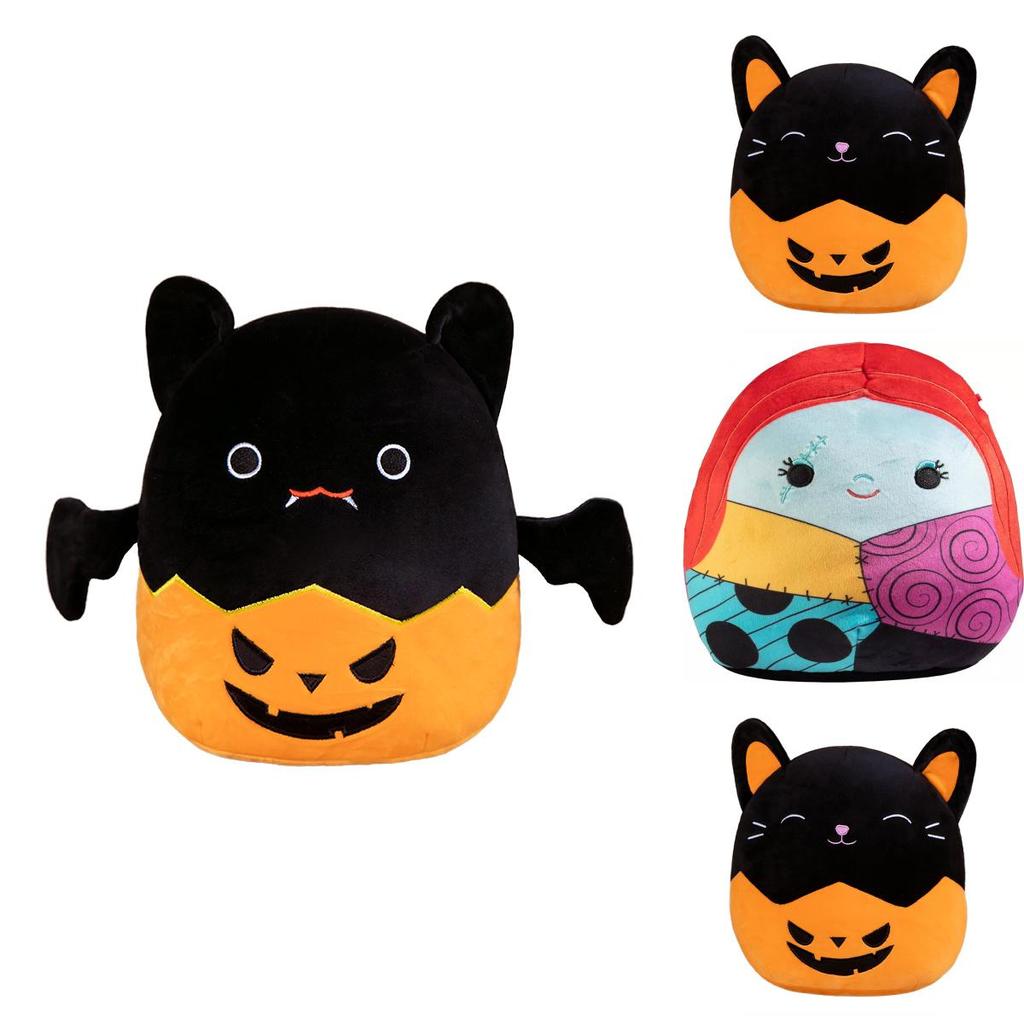 Halloween Squishmallows The Nightmare Before Christmas Jack Sally Bat Pumpkin Plush Toys