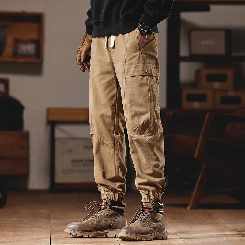 Men's Retro Work Pants: 2025 Heavyweight Fleece-Lined Casual Trousers for Autumn/Winter