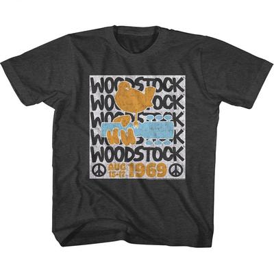Kinder Woodstock Gestapeltes Vintage Rauch Musik T-Shirt Tops Tees Herren Damen Unisex