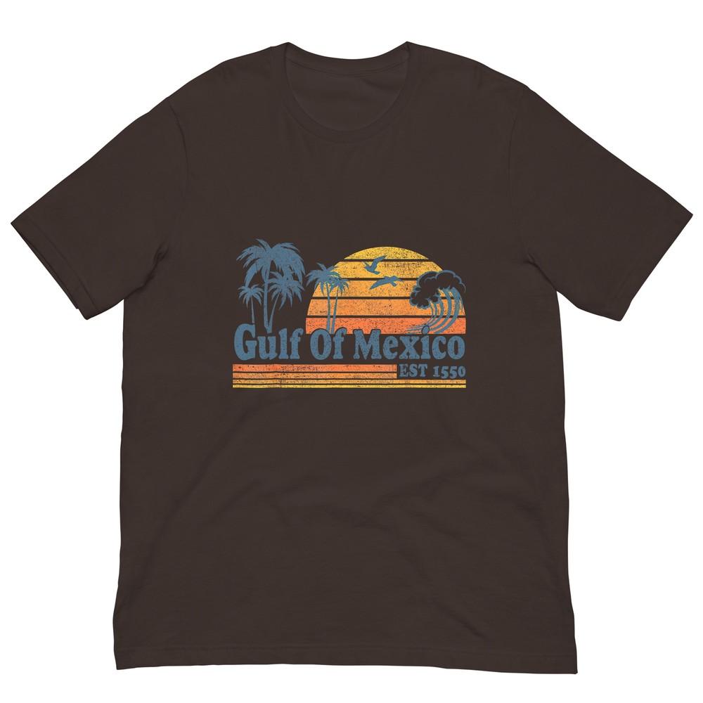 Vintage Gulf Of Mexico Since 1550 Retro Vintage Beach Tshirt S