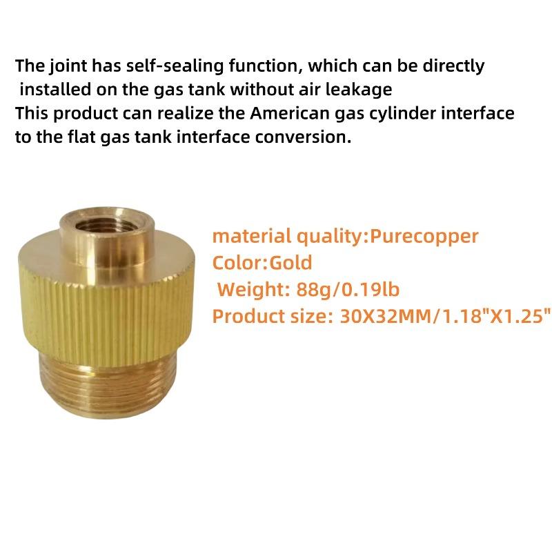 Adaptor Canister Gas Convertor 1"-20 UNF Adapter Lindal Valve Canister To 7/16"-28UNF Propane Tank Welding Torch MAPP Gas Cans
