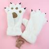 Winter Cartoon Children Adult Ski Gloves Bear Paw Fleece Thickened Warm Outdoor Cute Riding Bear Claw Animal Claw