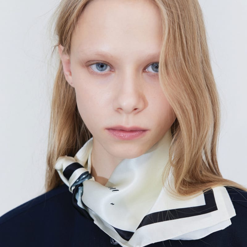 

WNDERKAMMER Waffle Scarf_Light Yellow F