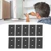 10PCS Flat Tie Plate Aluminum Alloy 2 Holes Rustproof Anti Corrosion Metal Fixing Bracket Connector for Table