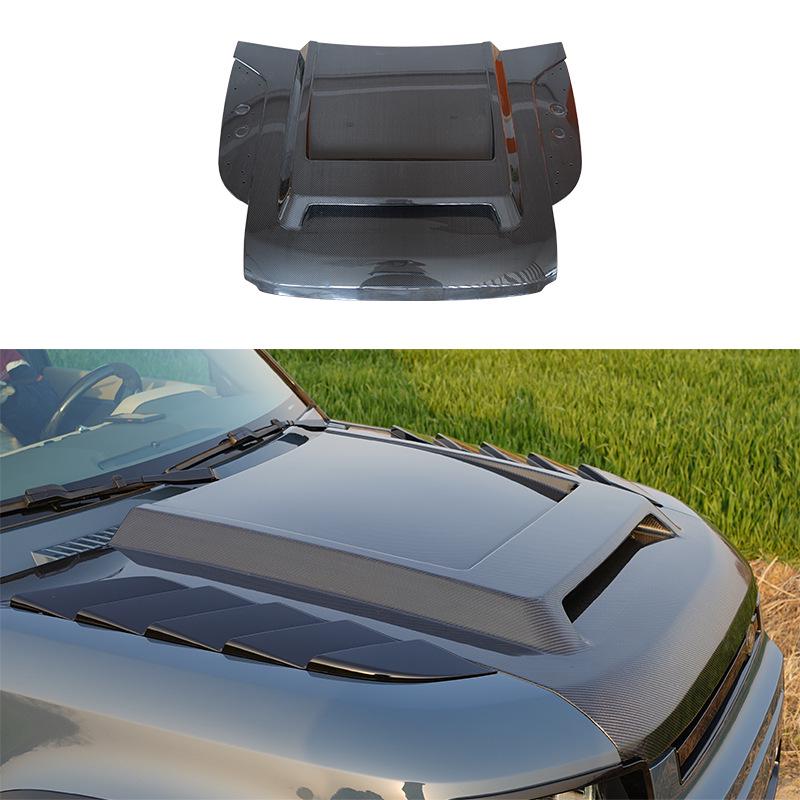 Fits 2020-2023 Land Rover Defender 90/110/130 Carbon Fiber Engine Hood Upgrade.