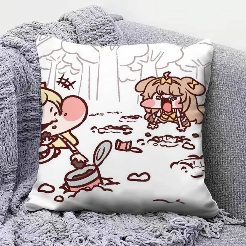 Trickal chibi go Butter Pillow Covers Home Sofa Cushion Covers and Aecorative Custom