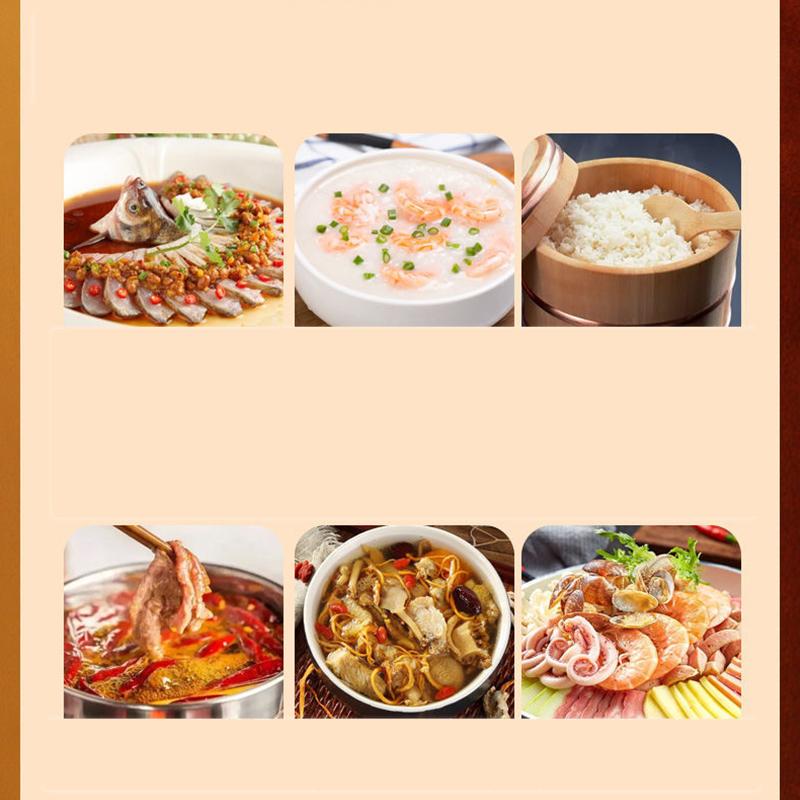 Electric Hot Pot Cooker Multicooker Hotpot Stew Heating Eggs Soup Pan Noodles Steamer Rice Cookers Cooking Pot EU Plug