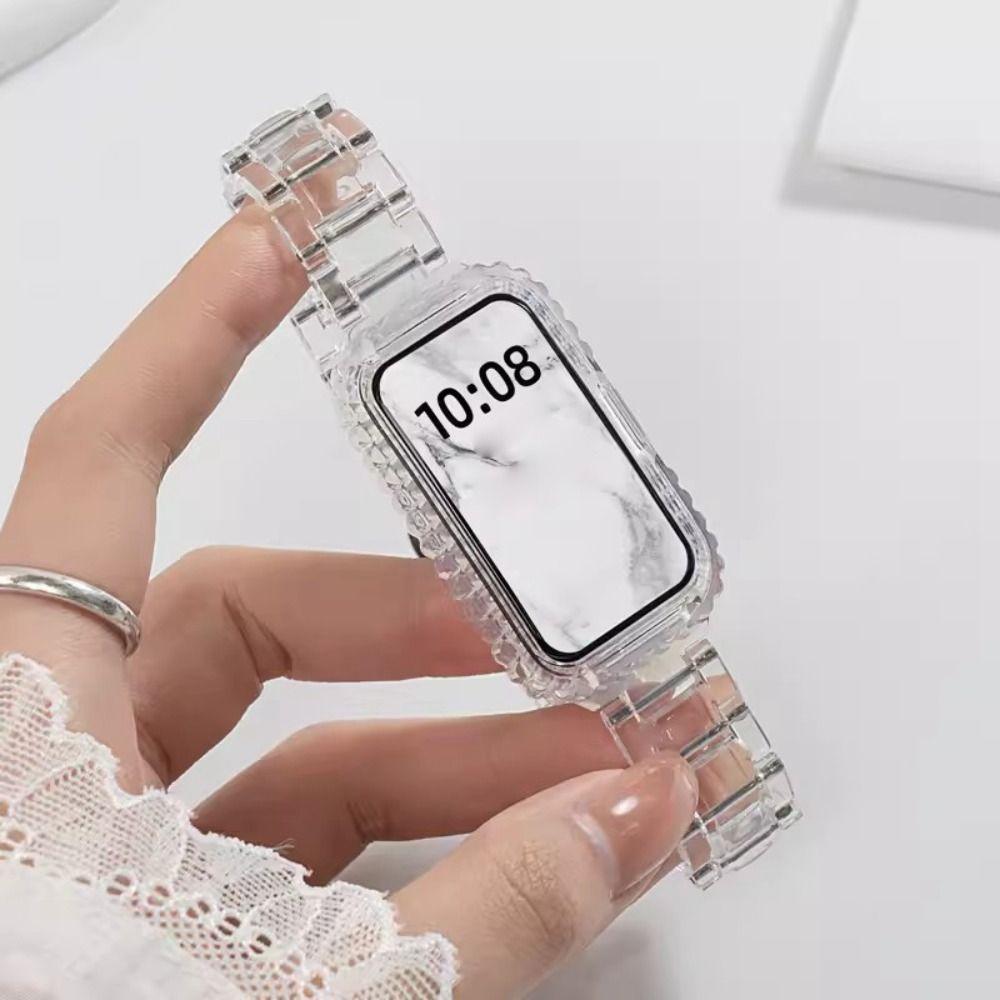 

ПК + металлический ремешок для часов, браслет для часов Huawei Band 9/8/7/6, аксессуары для умных часов