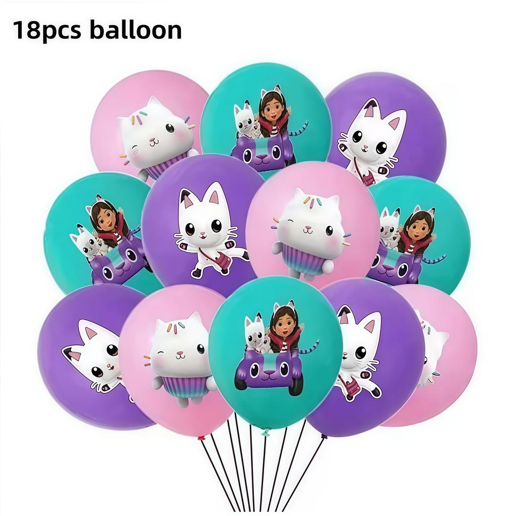 Gabby Dollhouse Birthday Decoration Gabby Disposable Dishes For Parties Girls Boys Favors Baby Shower Supplies Child Party Decor