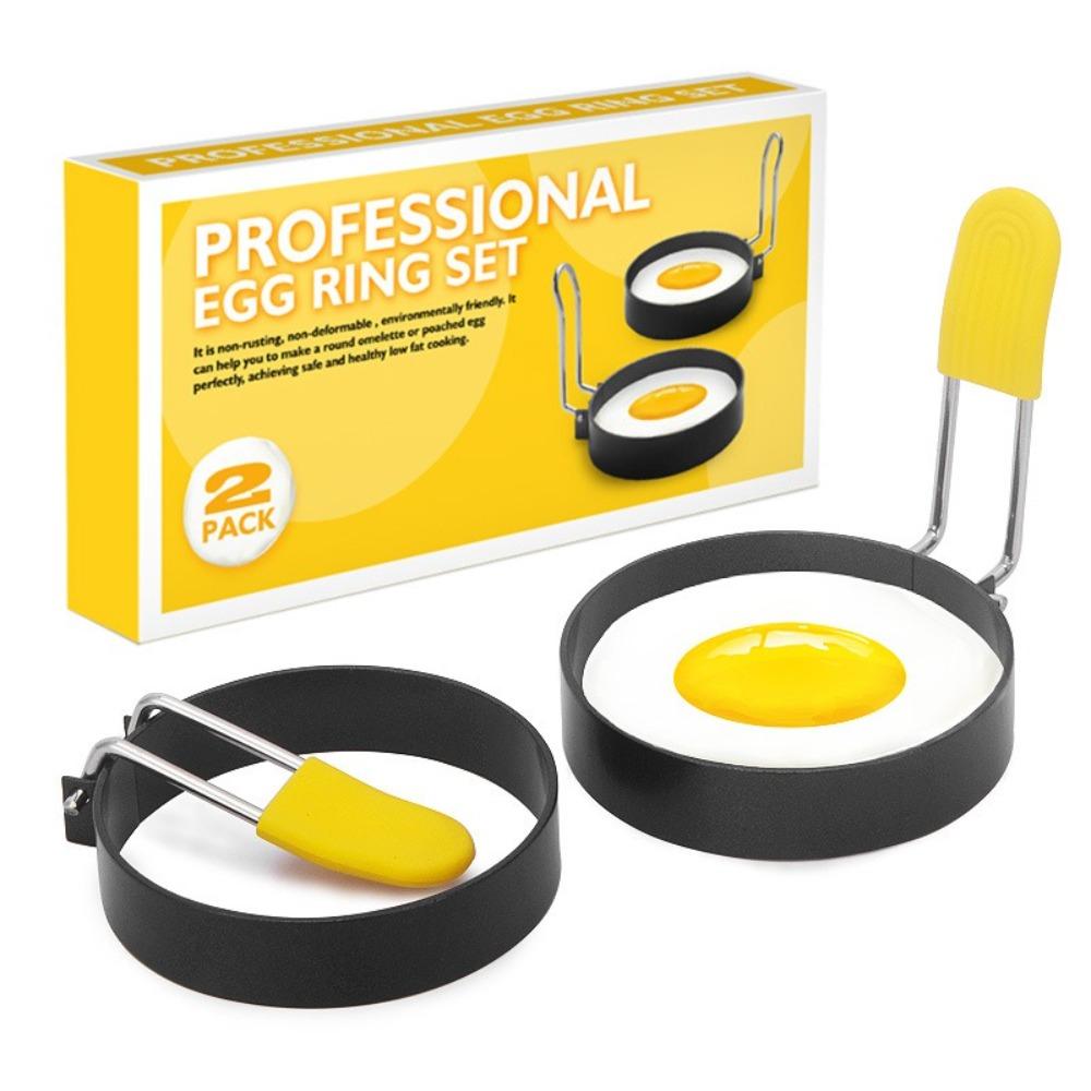 2/4pcs Omelette Fried Egg Shaper Stainless Steel Egg Rings Portable Frying Eggs Cooker  Home