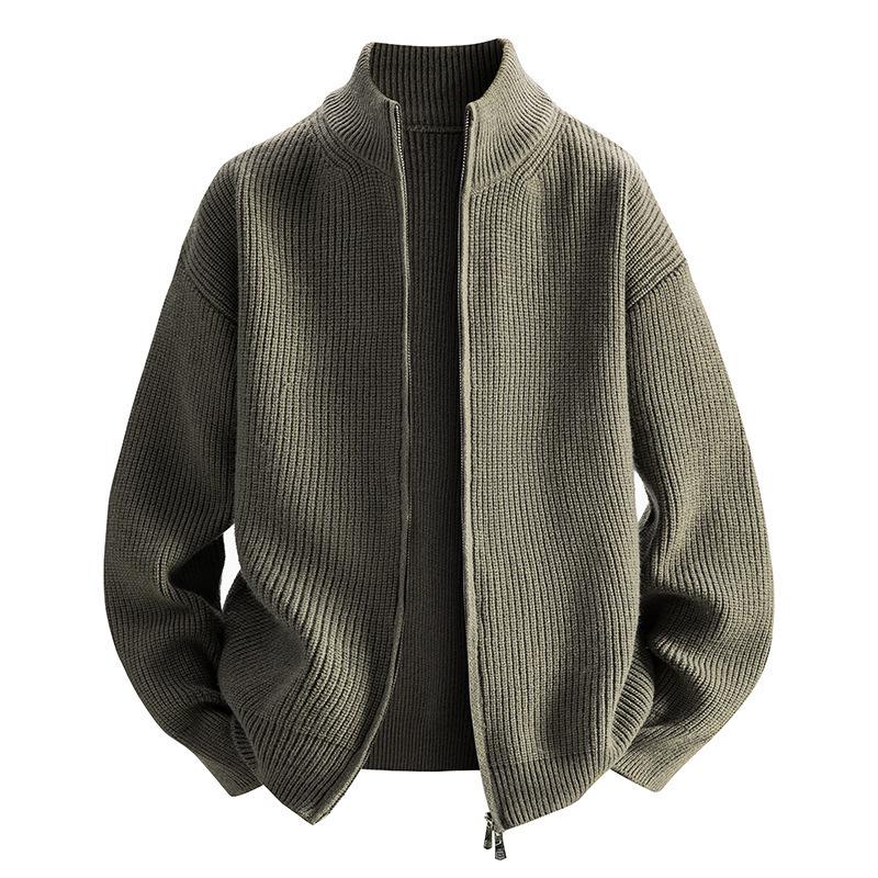 2025 Autumn/Winter Men's Thick Round Neck Knit Pullover