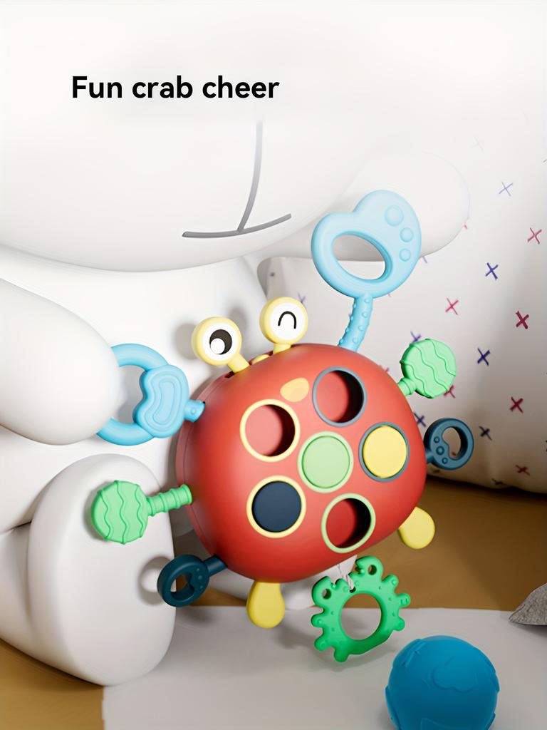 Baby Fun Cartoon Crab Lala Toy Whip Music Puzzle Early Education Toys a Variety of Play Can Be Pressed To Bite