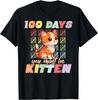 100 Days Of School Kitten 100th Day Cat Women Girls Kids Men T-Shirt