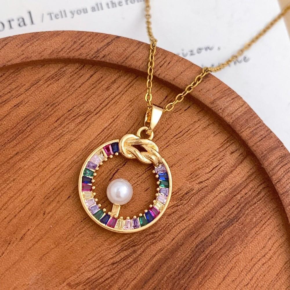 Pearl Ring Necklace for Women Clothing Accessories Sweater Chain Neck Chain  Valentine's Day gift