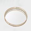 Gold Metal Jewelry Tray Round Makeup Snack Tray European Mirror Storage Tray  Bedroom Living Room